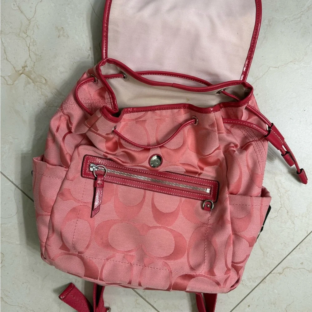 Coach Y2K Pink Monogram Backpack - Picture 5 of 7